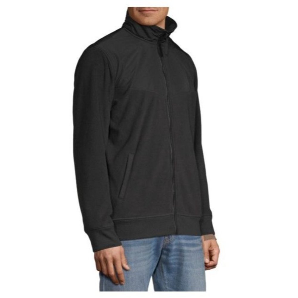 Russell Mens Microfleece Jacket in Black 2XL Big and Tall Jacket - Picture 3 of 9